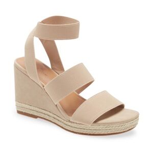 Caslon Nude Ankle Strap Heeled Sandals